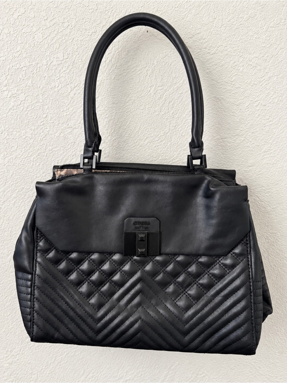 GUESS Rebel Roma Quilted Satchel 🖤